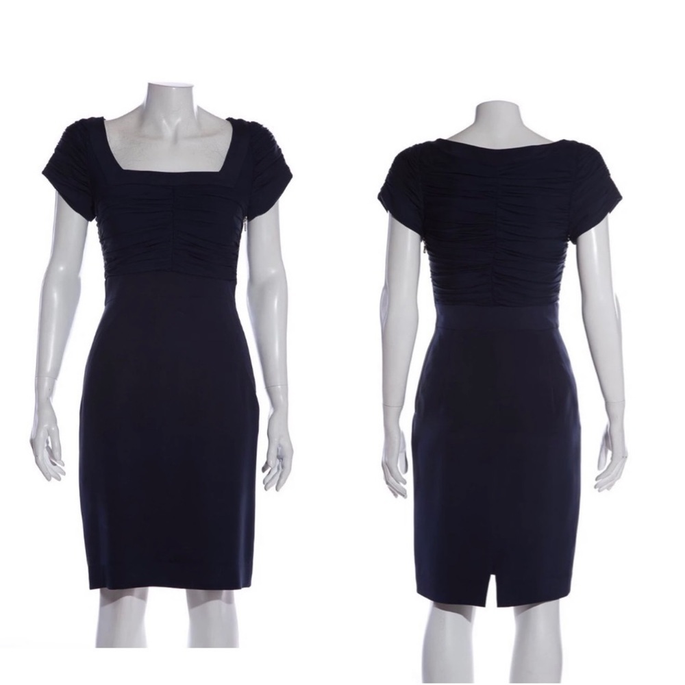 𝅺abaete navy blue dress with. Size 6